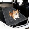 VSIWB Dog Car Seat Cover for Back Seat Fit for Backseat Extenders Dog Bed Mats for Car Soft Nonslip Washable Travel Pet Mat Seat Protector for Cars Trucks and SUVs(Dark Grey, 24.8" x 54")